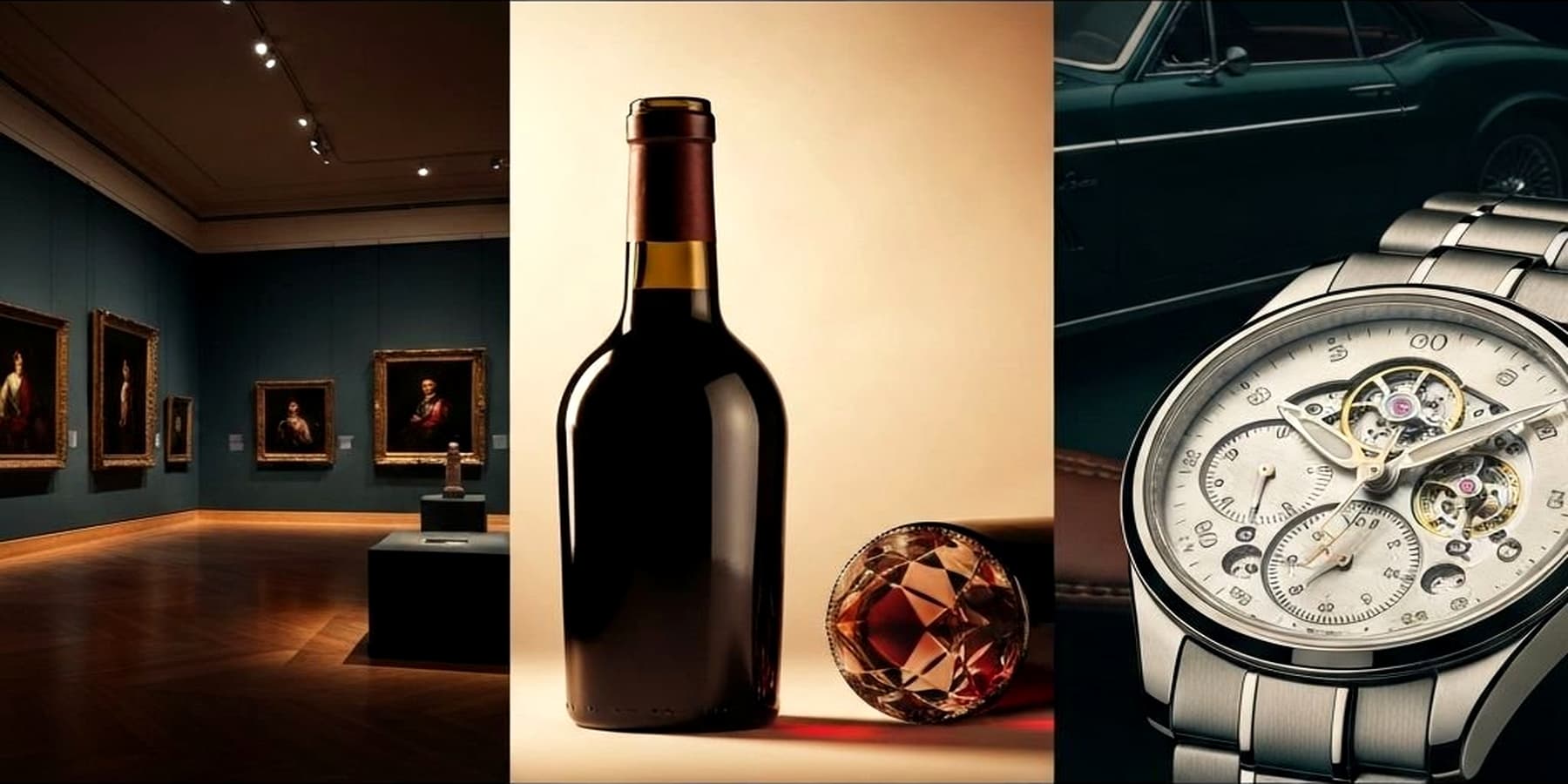 Fine art gallery, rare wine and luxury watch